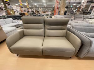 【西岡店　展示現品】本革電動２Pソファ