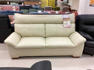 【千歳店展示品】ポイント大還元！三人掛け本革ソファIV