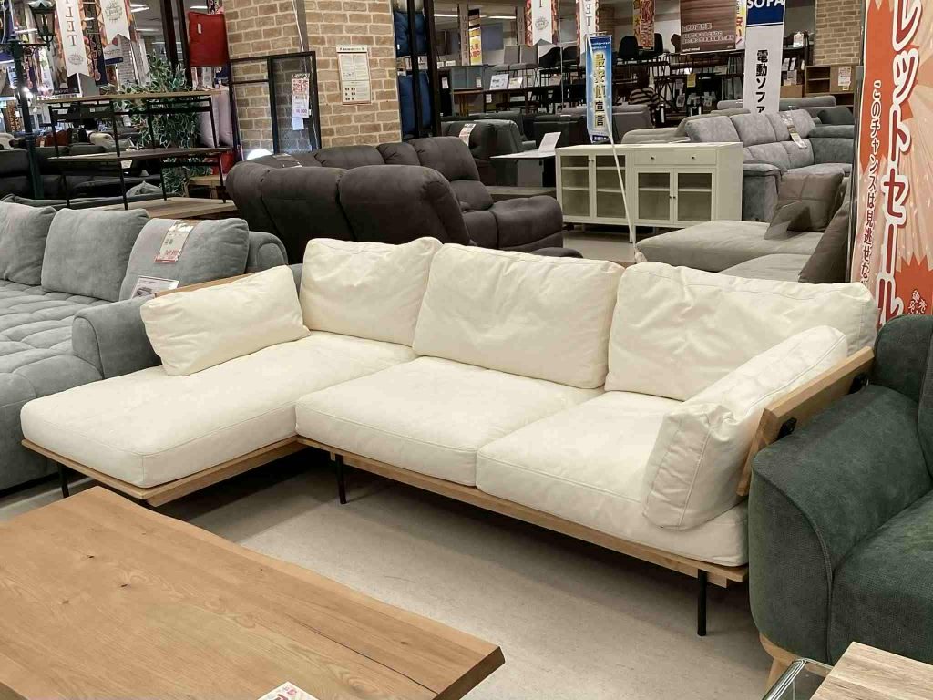 【西岡店　展示現品】カウチソファ　ﾊﾞﾚｯﾄ