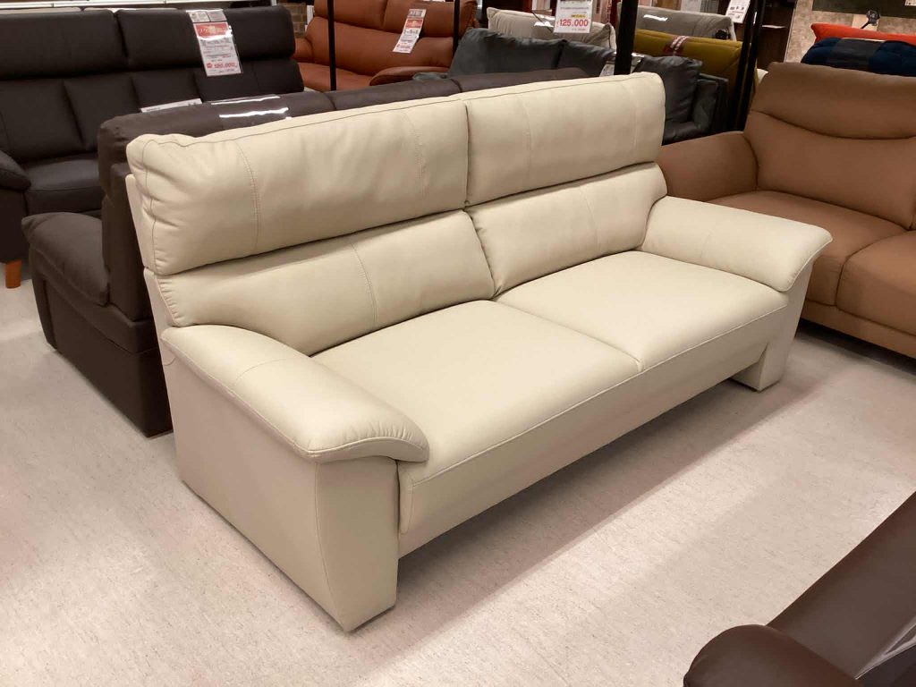 【西岡店　展示現品】★本革3人掛けソファ　ﾓﾝﾃﾙ