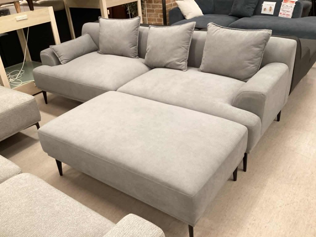 【西岡店　展示現品】布張りカウチソファ　ｱﾚｸｻﾝﾀﾞｰ