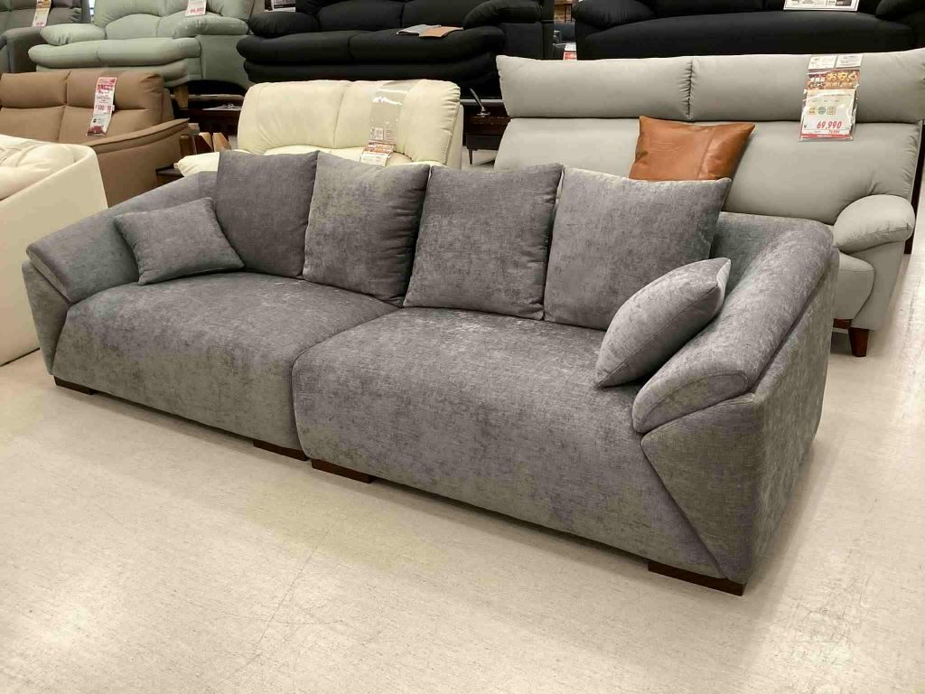 【西岡店　展示現品】布張りワイドソファベッド　ｼﾞｪﾌﾘｰ