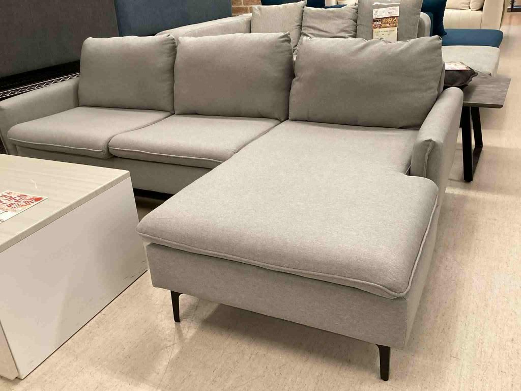 【西岡店　展示現品】布張りカウチソファ　SPﾙｲｽ