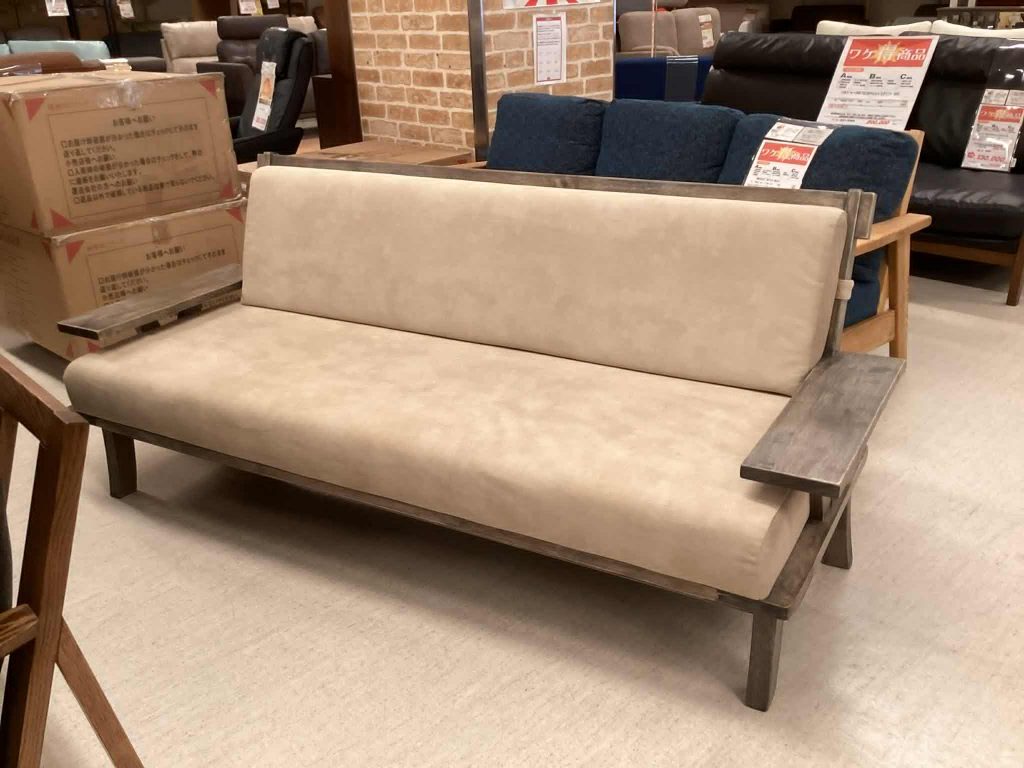 【西岡店　展示現品】３人掛けソファ　ZEN