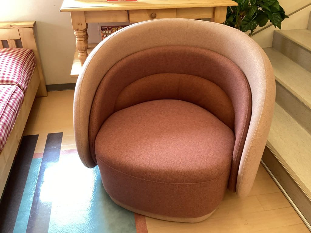 【西岡店　展示現品】１人掛け布張りソファ　DJ-7135