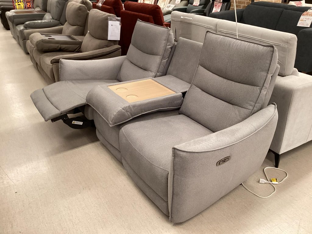 【西岡店　展示現品】布張り３人掛け電動ソファ BM060