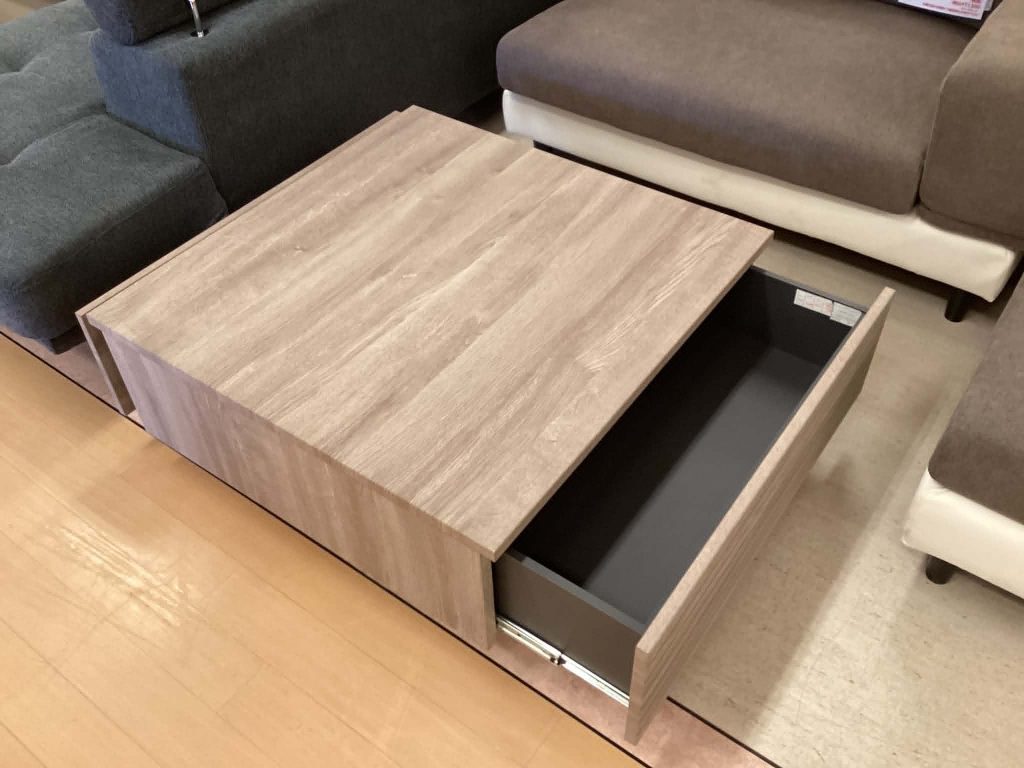 【西岡店　展示現品】引出し付きセンターテーブル